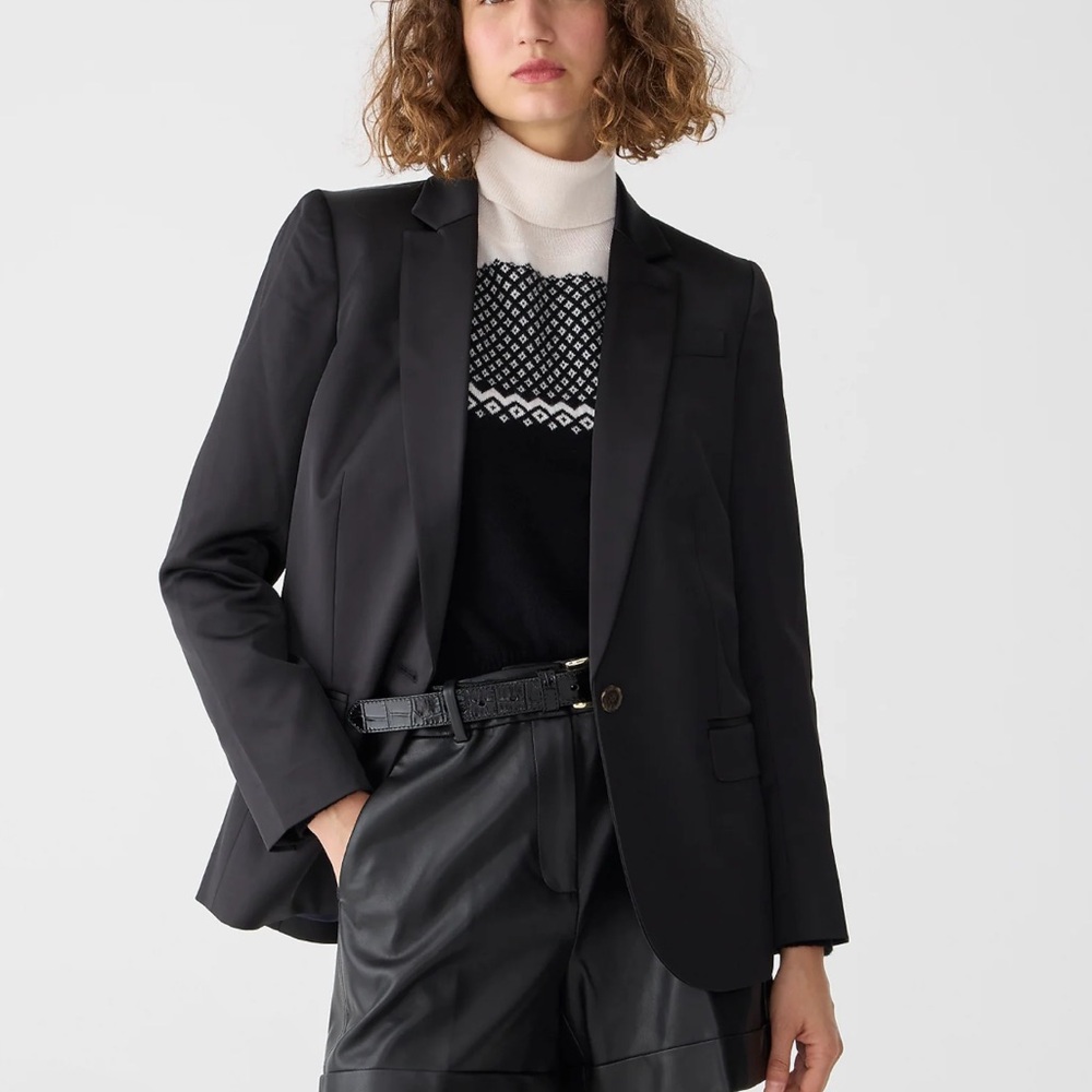 J.Crew Collection Alfie satin blazer